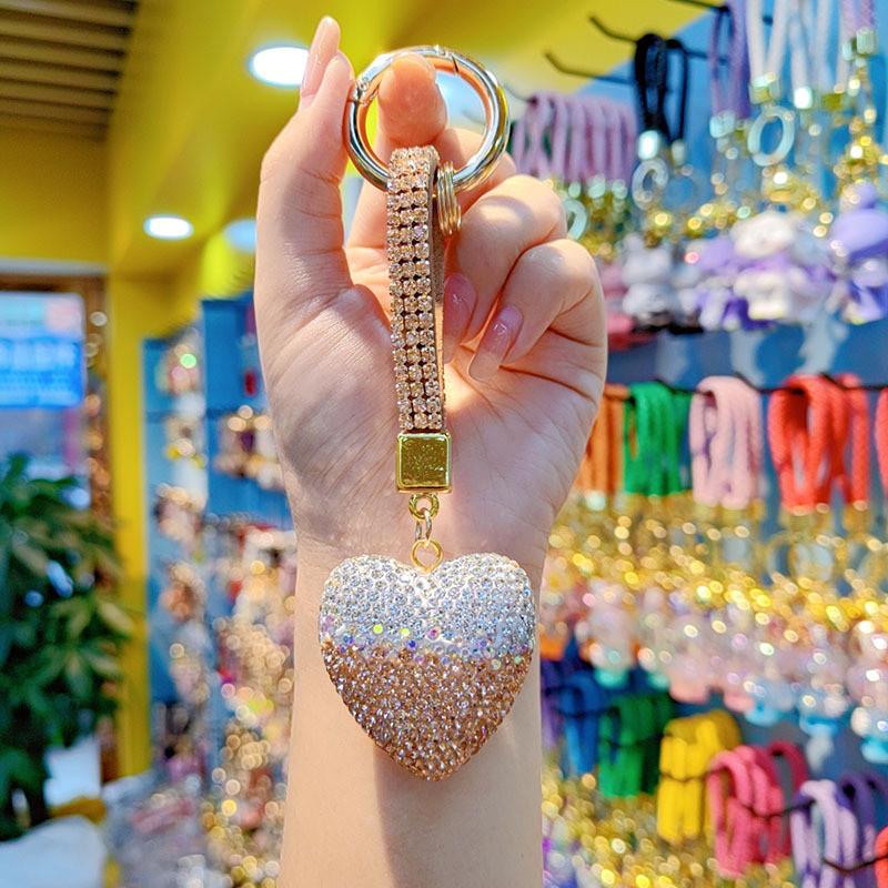 Heartshaped Lover Keyring With Czech Gemstones For Romantic Gifts And Parties