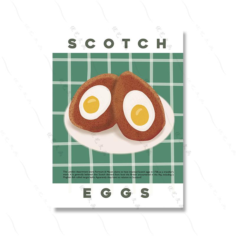 English Breakfast Retro Druck Kitchen Decor Food Art Wall Canvas Painting Room Home Decor Vintage Guacamole Tacos Modern Poster