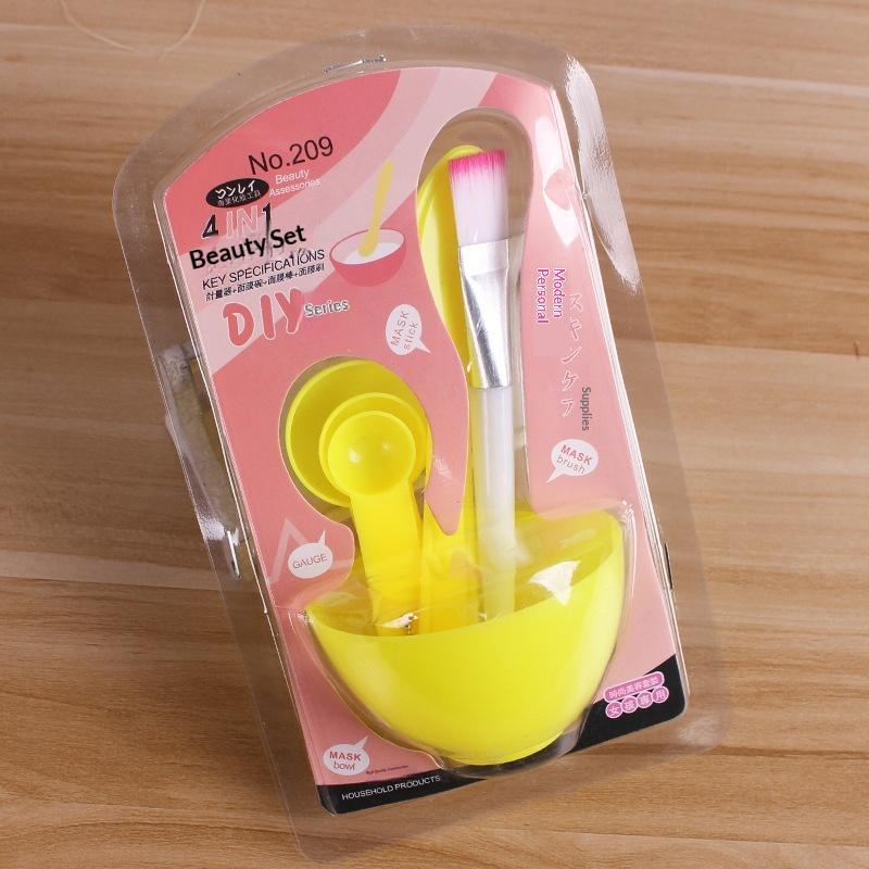 Conjunto de Tigela para Máscara e Tigela de Mistura e Conjunto de Seis Pincéis para Fazer Máscara Facial DIY Ferramentas de Beleza e Maquiagem
