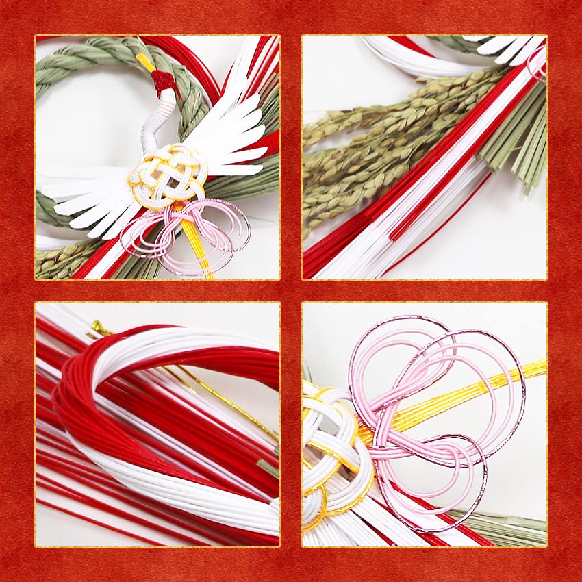 Osaka Choseido New Decoration for the Modern and Stylish Shimenawa Wreath with Approximately 40cm Toyotsuru Maneki Neko Chopstick Rest Bonus Year's