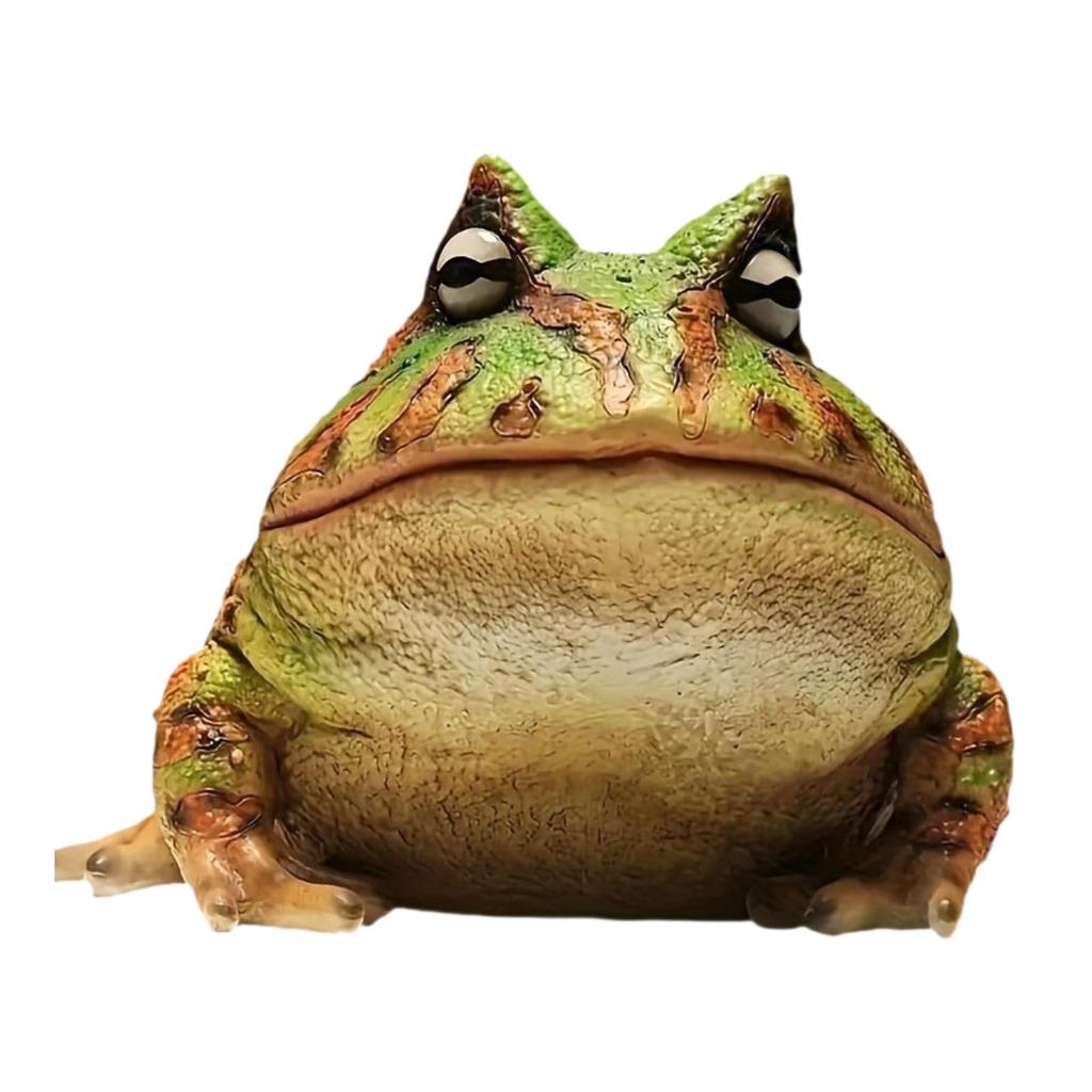 Frog Figurine Landscape Funny Animal Sculpture for Patio Countertop Tabletop