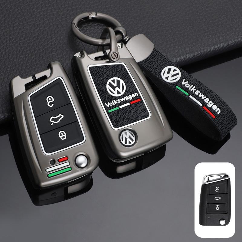Pentru VOLKSWAGEN Aliaj de Zinc Gel de Siliciu Carcasă Cheie Flip Auto Acoperire Completă Carcasă Fob Pentru VW Volkswagen Golf 7 MK7 Tiguan MK2 Lanț Cheie Auto