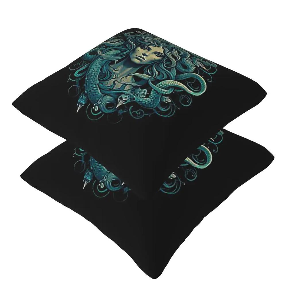 Ancient Greece Medusa Gorgon Vintage Style 2 Pcs Square Pillowcase Pillow Cover Cushion Decor Comfort Throw Pillow For Home Car
