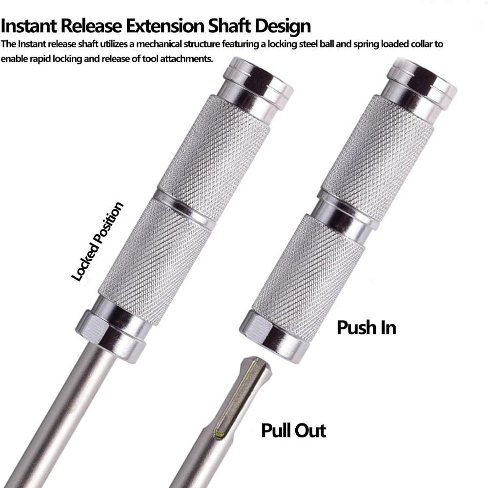 Alloy Steel SDS Plus Extension Shaft High Carbon Steel Extension Shaft Set  For Drill Bits