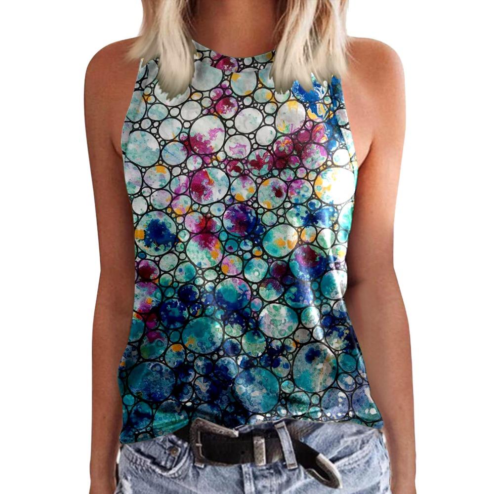 Flower Floral 3D Print Tank Top Summer Women Fashion Streetwear Y2k Tops Oversized Vest Off Shoulder Sleeveless Woman Camisole