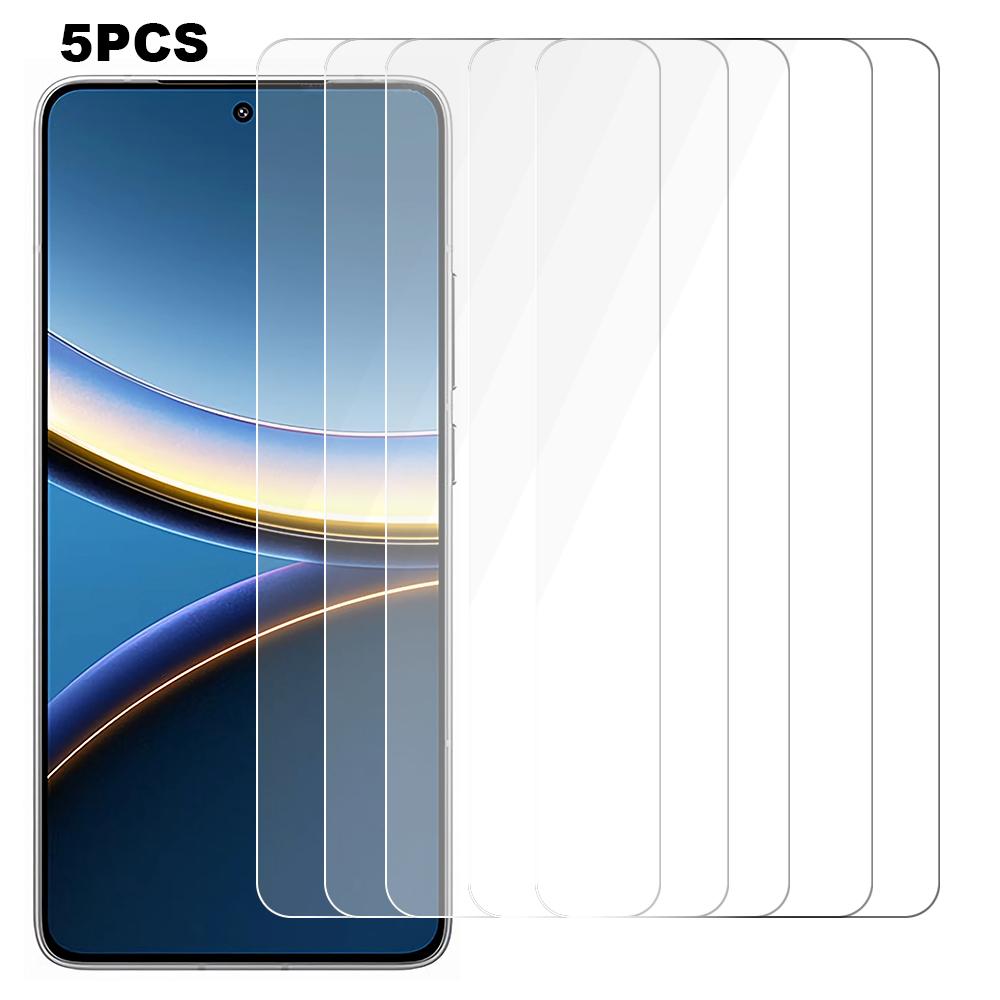 5Pcs For Xiaomi Poco F7 Pro 5G/F7 Ultra 5G/Redmi K80 Pro 5G/K80 5G Front Screen Protector 0.3mm 2.5D Tempered Glass Clear Film