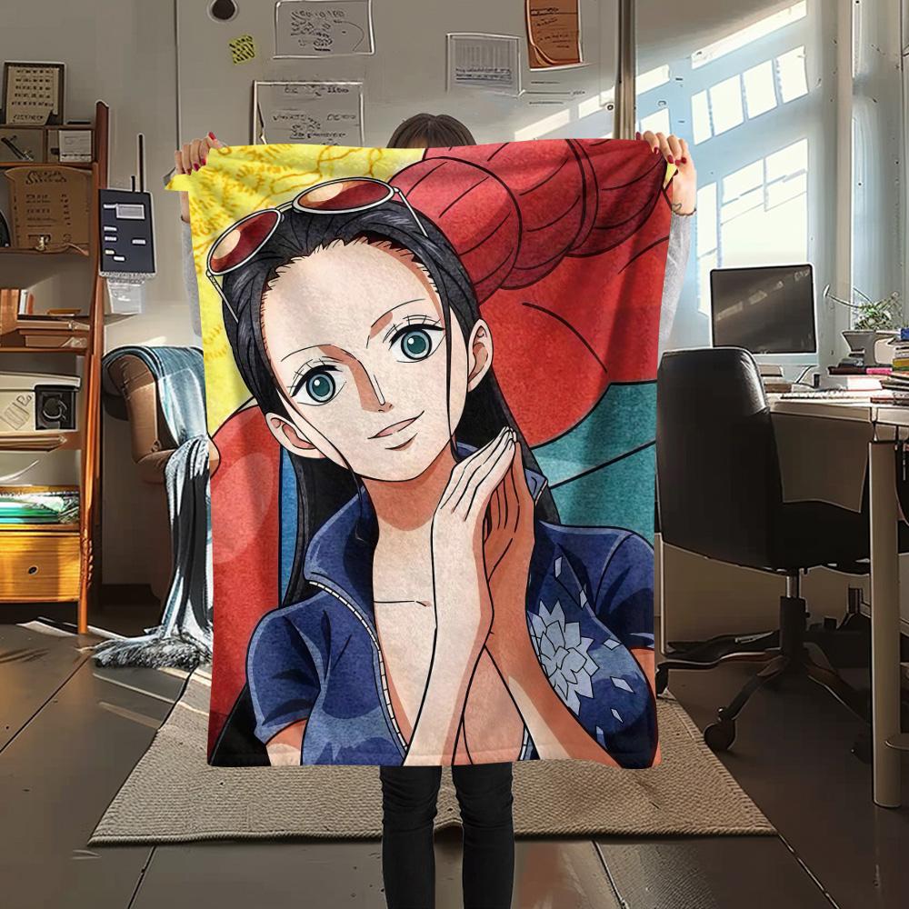 1PC Nico Robin Patterned Flannel Blanket Suitable For All Seasons For Home Decor Warmth And Comfort Gifts Holiday Present