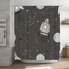 Starry Night Space Rocket Waterproof Shower Curtain Home Decor for Bathroom Decoration