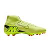 Mercurial Superfly 10 Academy MG High-Top Limelight Hyper Crimson Unisex Cleats Yellow Volt FQ1456-300