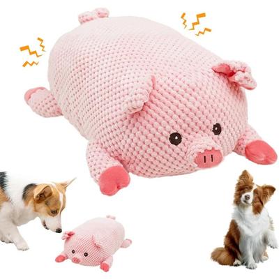 Cute Plush Dog Toy, New Durable Squeaky Pig Toy, Fun Interactive Toy for Dogs To Chew On, Suitable for French Bulldogs and Corgis (Pig - Large)