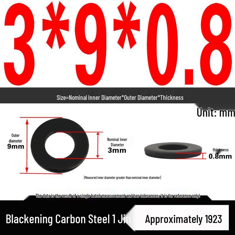 Blackened Thickened Oversized Metal Washer