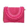 Bag Beach Handmade Bag Large Capacity Fringed Magnetic Closure Straw Crossbody Bag Woven Envelope