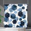 Shower Curtain Waterproof And Mildew-Proof Line Lattice Bathroom Striped Bathroom Curtain Shower Curtain Partition Curtain Free Of Punching