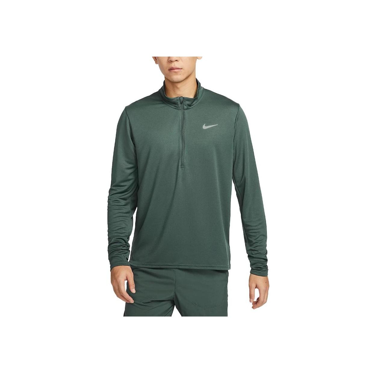 

Чоловіча футболка Nike Dri-Fit Pacer швидковисихаюча для бігу з трикотажу з довгим рукавом та коміром-стійкою для вулиці Зелена FQ2495-338 2XL