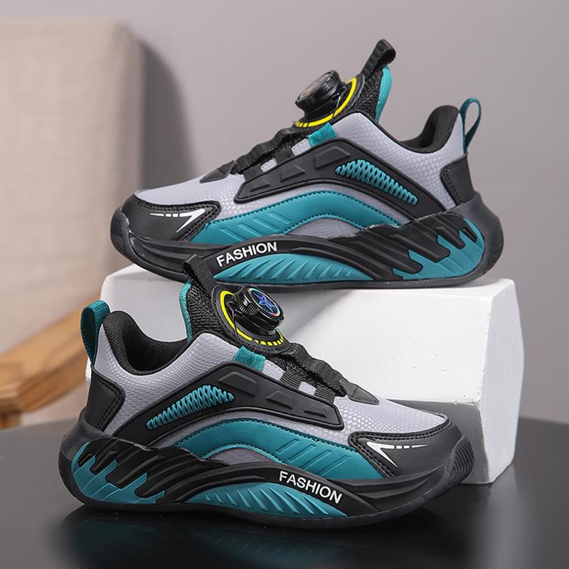 

New shoes Student children s sports shoes Mesh medium and large children s small white shoes Casual basketball boys leather surface Autumn and winter 40