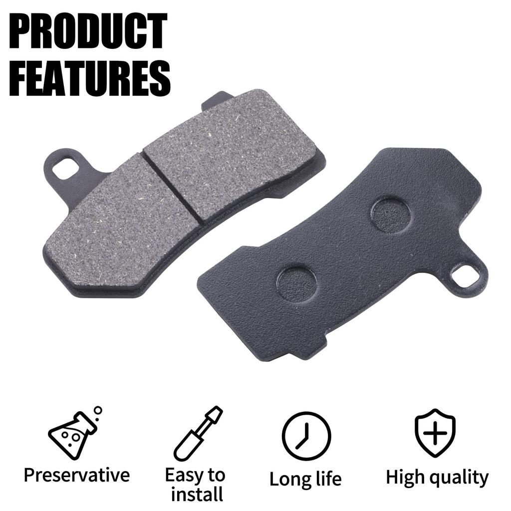 MWMNUN Semi-Metallic Front & Rear Brake Pads Set for Harley Touring FLHX Street Glide