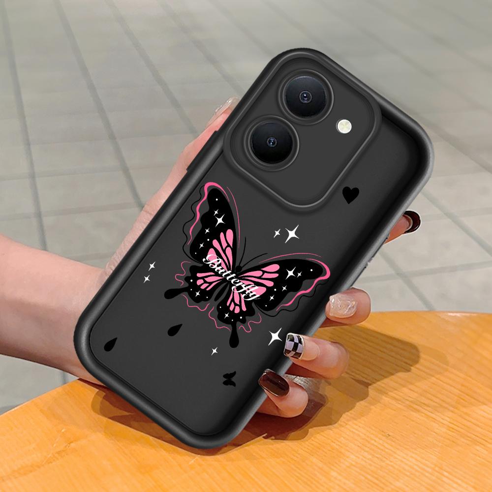 Soft Silicone Square Ladder Printing Pattern Phone Casing Full Cover Camera Shockproof Protection Rubber Case for Vivo