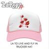 [USED] Yellow Bucks LA ROPA Trucker Mesh Cap In White and Pink