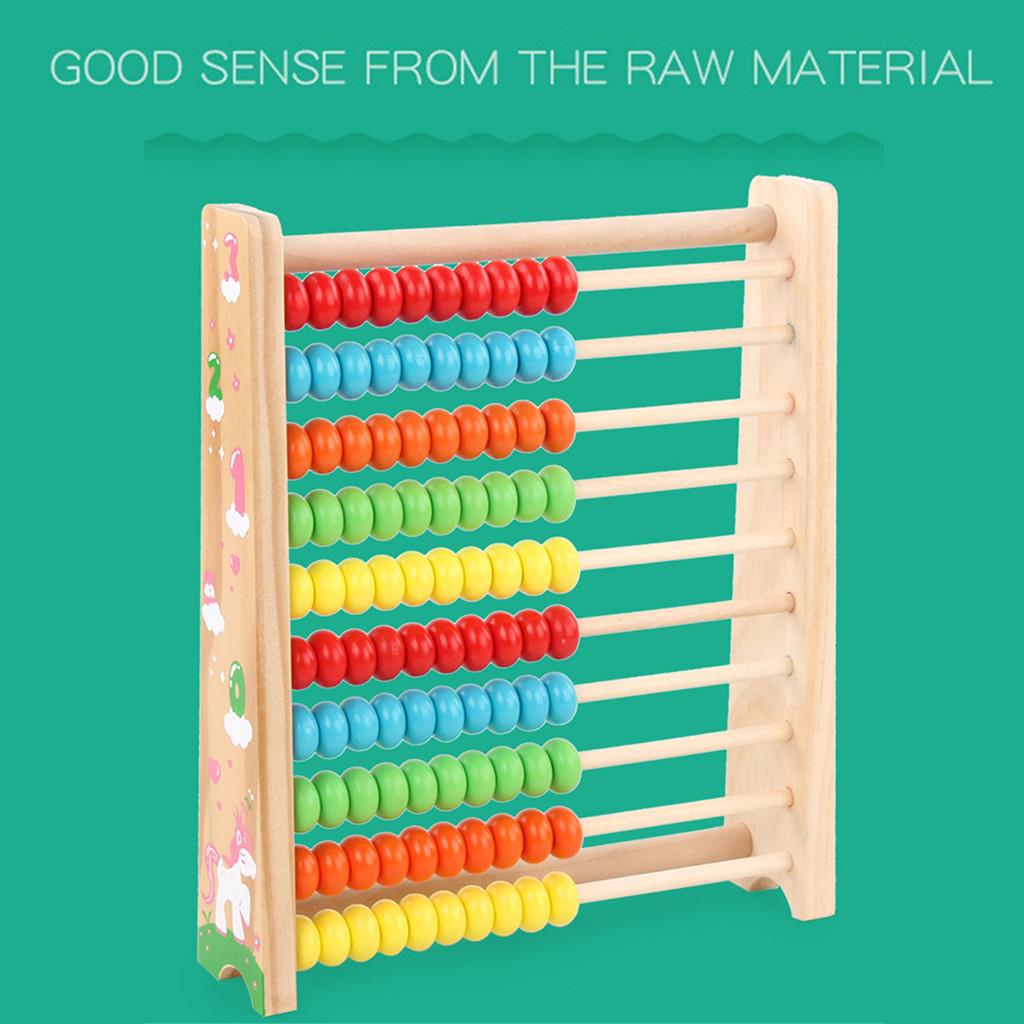 Wooden Toy Developmental Toy Brightly-Colored Wooden 100 Beads for Kids Math
