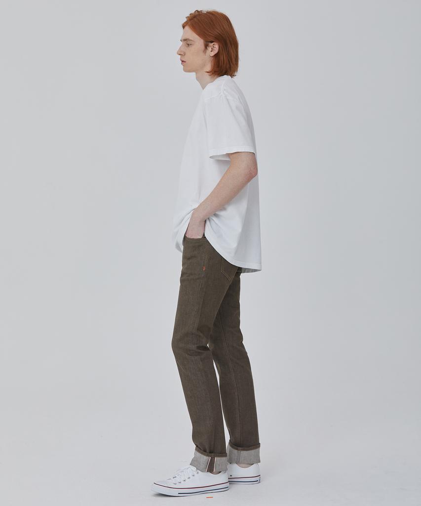 RYUL+WAI Denim Colored Selvedge Pants Khaki