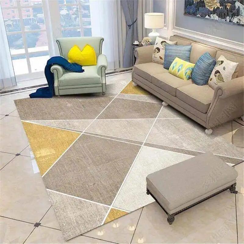 Nordic Luxury Style Living Room Carpets Area Rugs Bedroom Bedside Rug Home Decoration Parlor Carpet Modern Non-slip Floor Mat