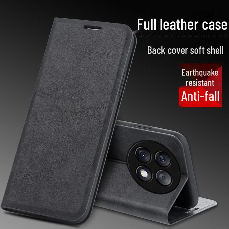 Leather Flip Stand Case for Huawei Enjoy 90 Pro Max/90 Plus - Full Coverage, Anti-Drop Protection