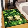 Meerdere maten Kikkers en leliebladeren op gras Print Tapijt Vloerkleed voor Woonkamer Slaapkamer Bank Deurmat Huisdecoratie Antislip Vloermat