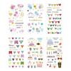6sheets Paper Sticker Hand Account Elementary  Creative Cartoon Sticker Hand Account Stationery Student School Student  Kawaii