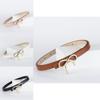 Leather Chic Pu Bowknot Slim Waist Belt For Versatile Fashionable Outfit Coordination