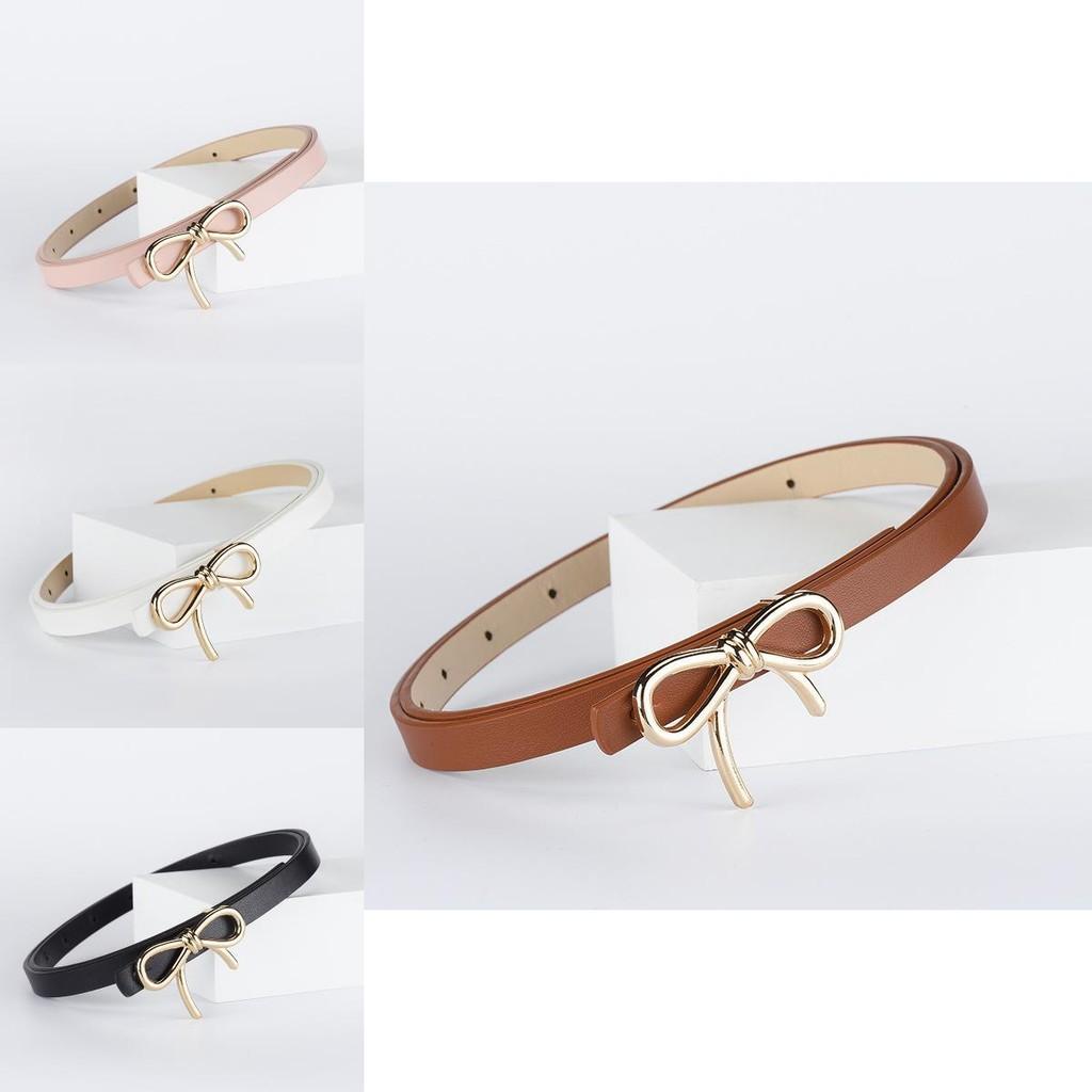 Leather Chic Pu Bowknot Slim Waist Belt For Versatile Fashionable Outfit Coordination