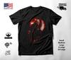 Red Halo Skeletal Portrait T-Shirt Black Unisex S-2XL