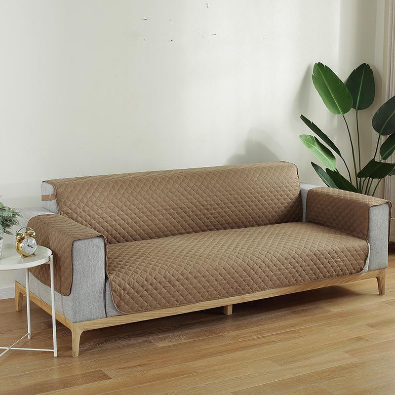 Waterproof Non-Slip Pet Sofa Cushion Cover - Solid Color Protective Pad
