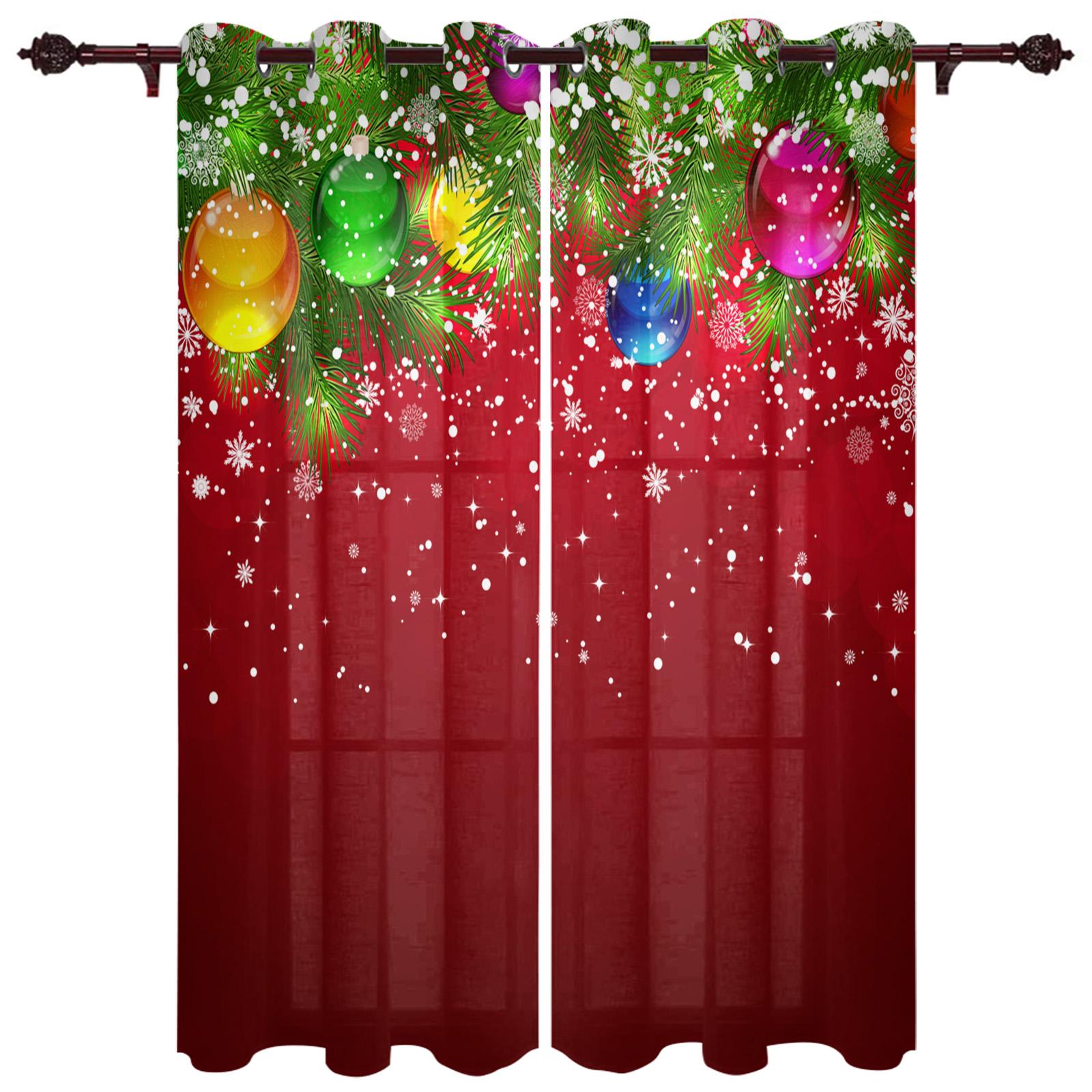 

Рождественские подарки Санты снежинки оконные шторы для гостиной спальни роскошные современные кухонные шторы тканевые шторы 135W x 60H(cm) x1