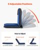 Floor Chair, 6 Adjustable Positions Folding Floor Gaming Chair with Back Support, Easy to Carry, Sturdy Metal Frame with Recycled Foam and Suede