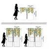 Piece Set High Definition Digital Printed Curtainwatercolor Sunflower Vine Pattern Curtain Designhome Decoration Style Polyester
