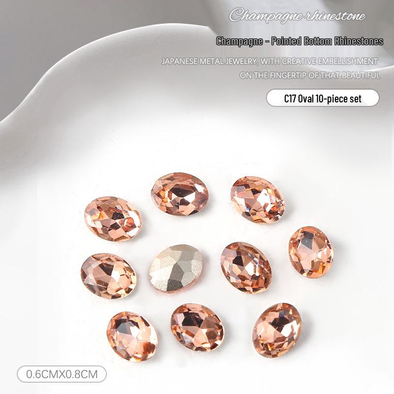 

Набор из 10 шт. украшений для ногтей в виде сердечек и квадратов со стразами: Острый, Кривой, Прозрачный, Персиковый, Шампанское