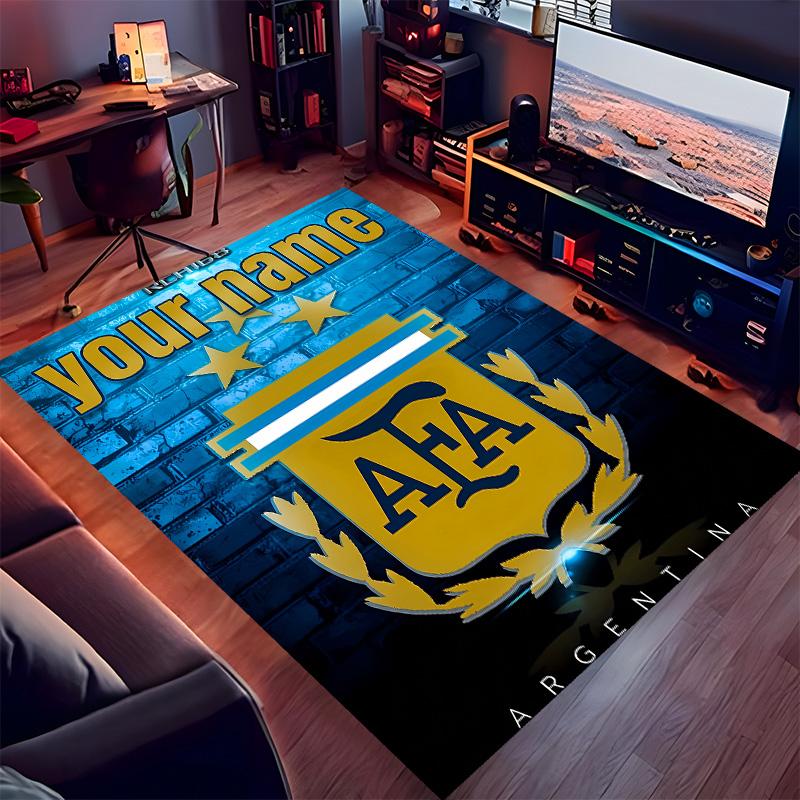 Custom personalization Argentine Football Association Print Area Rug - Soft, Washable Non-Slip Indoor Mat,Living Room,Home&Office Decorative Rug