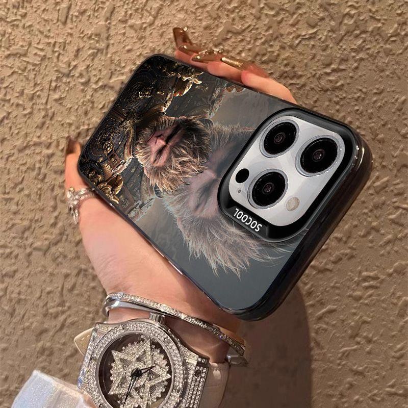 Silicone Phone Case for Apple 15 ProMax- Black Myth Wukong Monkey King iPhone Cover on 15/15promax/15plus/15pro/14/13/12/11/Xs/XR