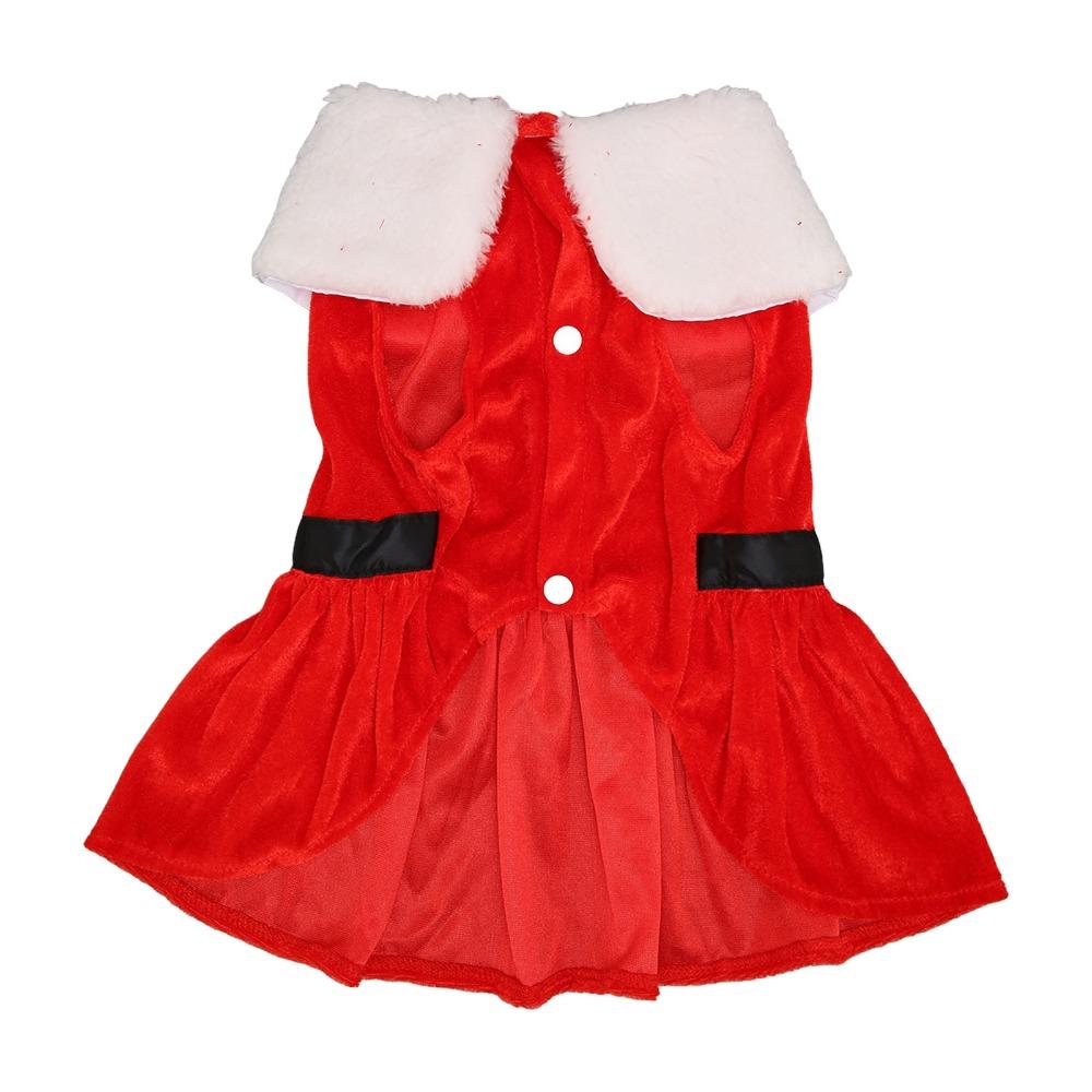 Soft Fabric Christmas Pet Outfit Adjustable Fit Festive Printed Holiday Puppy Clothes Warm Thick Lining Lightweight Wear