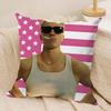 DDrews Starkey Singer Cushion Cover Silky Short Plush Invisible Zipper Dustproof Sofa Pillow Case For Home Decor
