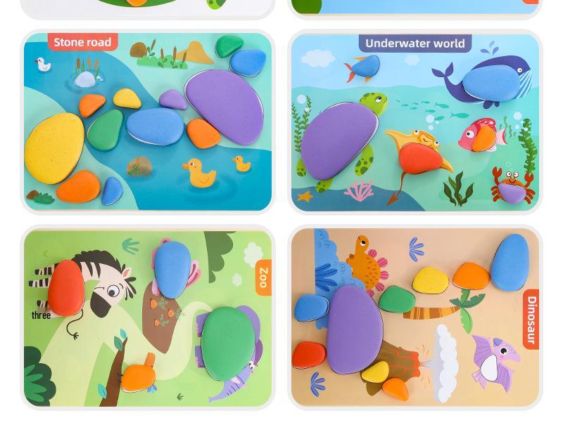 Rainbow Pebbles Stacking Game: Educational Tool & Interactive Logical Thinking Toy for Children