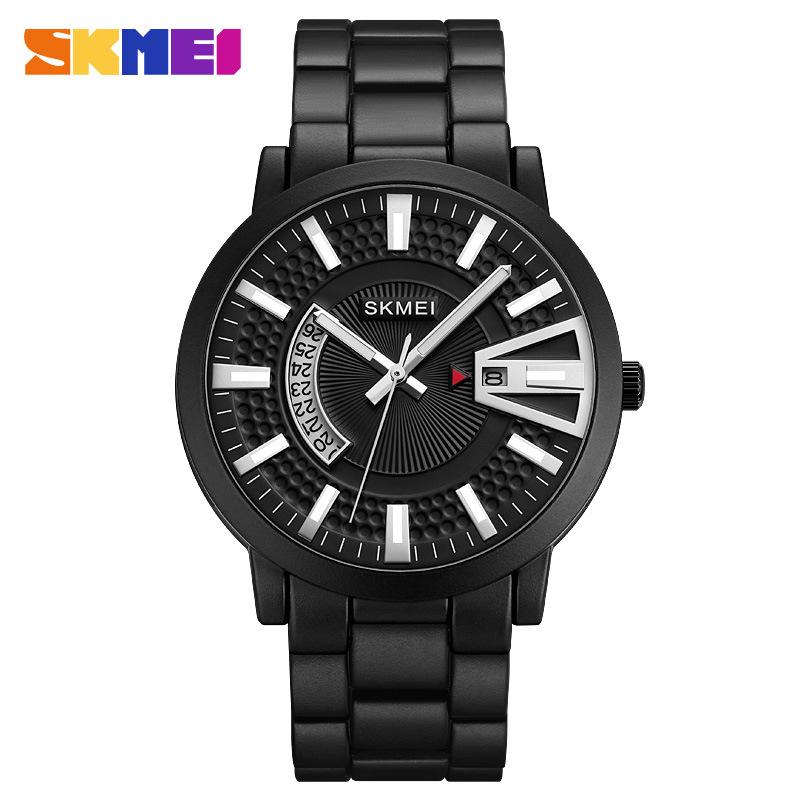 Fashion Trend New Men's Watch Calendar Steel Belt Waterproof Male Student Quartz Watch
