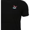 Puma Logo Print Short Sleeve T-Shirt Men Tops Black 579124-01