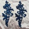 Lace Applique Sew on Patch Fabric 1Pair Embroidery Flower Exquisite Trim Patches Crafts Stickers Bag Gown Decoration Wholesale
