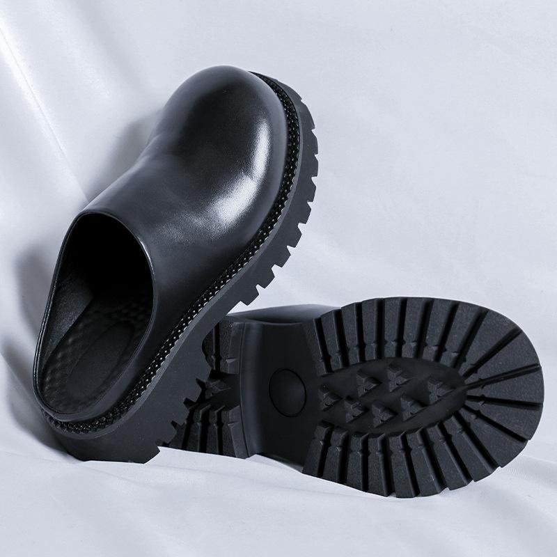 Baotou half-tray shoes men's 2025 summer new thick-soled outer wear casual matte casual shoes cool slippers 18886-R