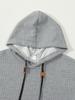 2024 European Men's Quilted Jacquard Plaid Cotton Long-Sleeve Hooded Sweatshirt
