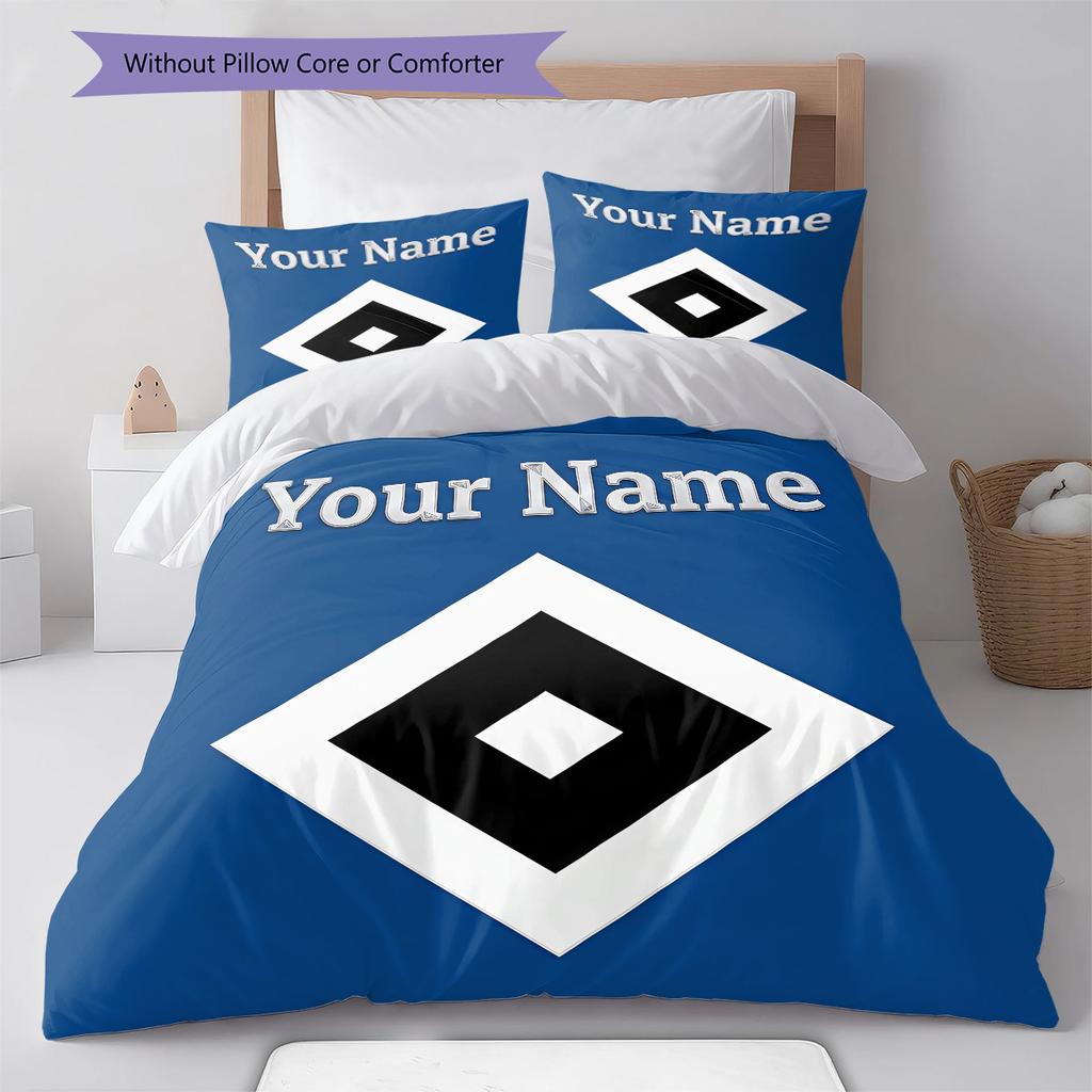 Custom Name HSV Bedding,Quilt Set Quilt Cover Pillowcase Home Birthday Gift(1 * Duvet Cover + 2 * Pillowcase, Without Core) -HE69