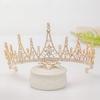 Moda Colore Oro Corona Nuziale Principessa Tiare Diademi Per Accessori Capelli Matrimonio Donne Gioielli Copricapo Perla Cristallo