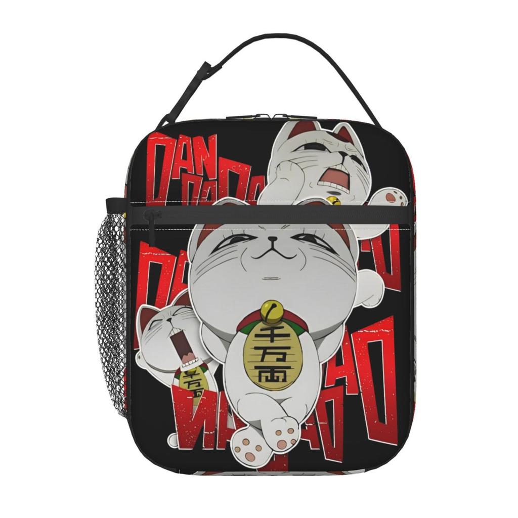 Cat Anime Lunch Bag Dandadan Lucky Turbo Granny Fashion Lunch Box School Portable Insulated Tote Food Bags Graphic Cooler Bag