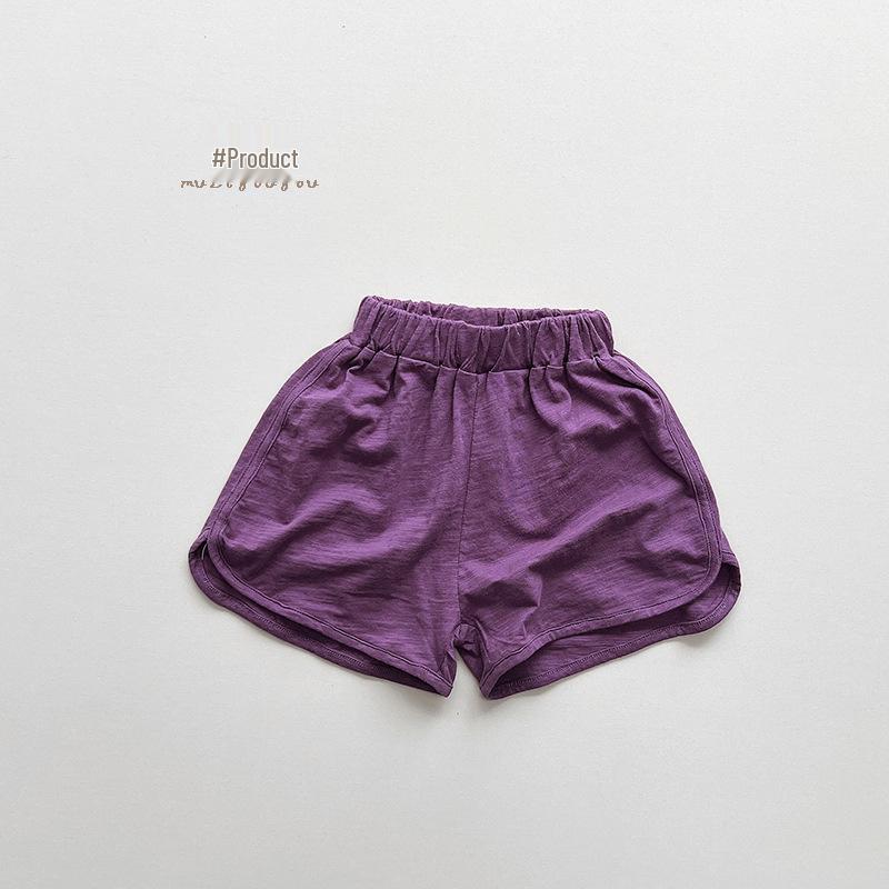 Trendy Bamboo-Cotton Summer Shorts for Kids - Unisex, 8 Colors, Korean Style
